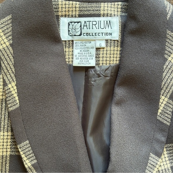 Vintage Women’s Plaid Blazer Jacket Checkered Workwear Fall Winter Made in USA - Picture 5 of 7